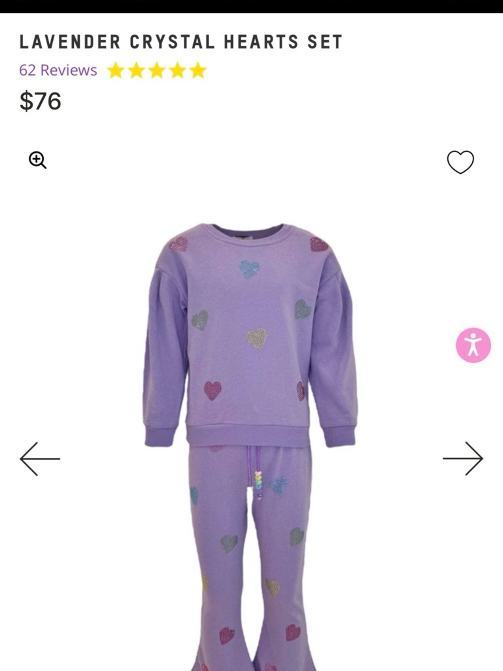 Lola + The Boys Lavender Heart Pajama Set